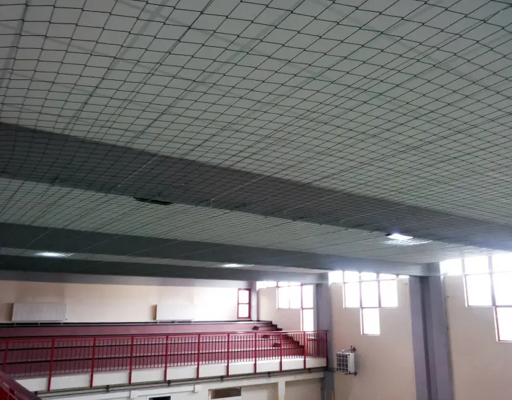 Filet de protection faux-plafonds salles de gym
