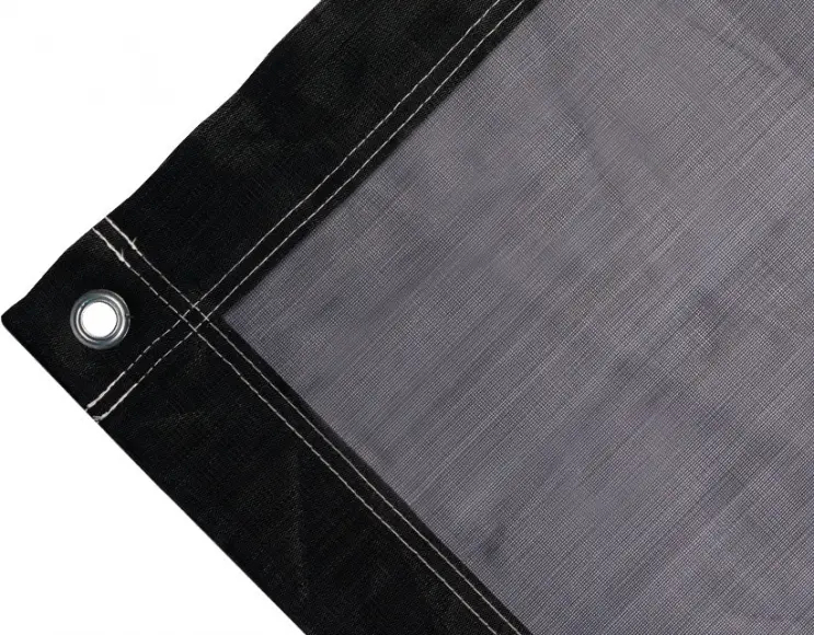 Bâche anti-déchirures couverture de benne en polyéthylène, 170 gr/mq² noire. Œillets ovales 17 mm standards