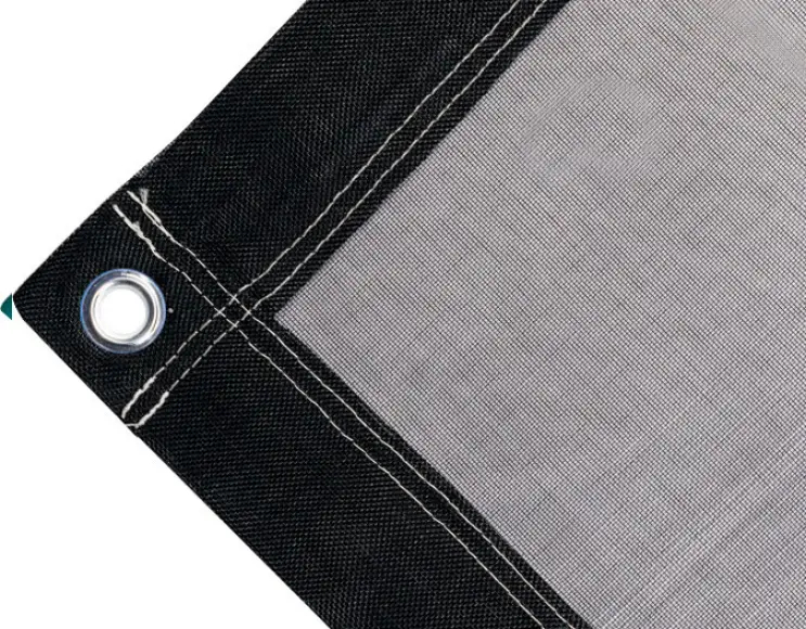 Bâche couverture de benne en polyéthylène anti-déchirures, 170 g/m² noire. Œillets ronds 23 mm
