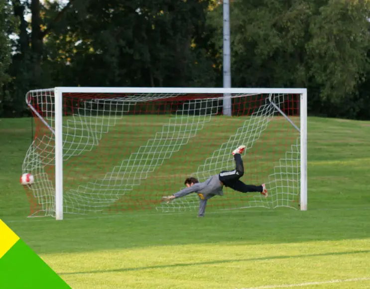 Filet de foot à 5 bicolore jaune et vert