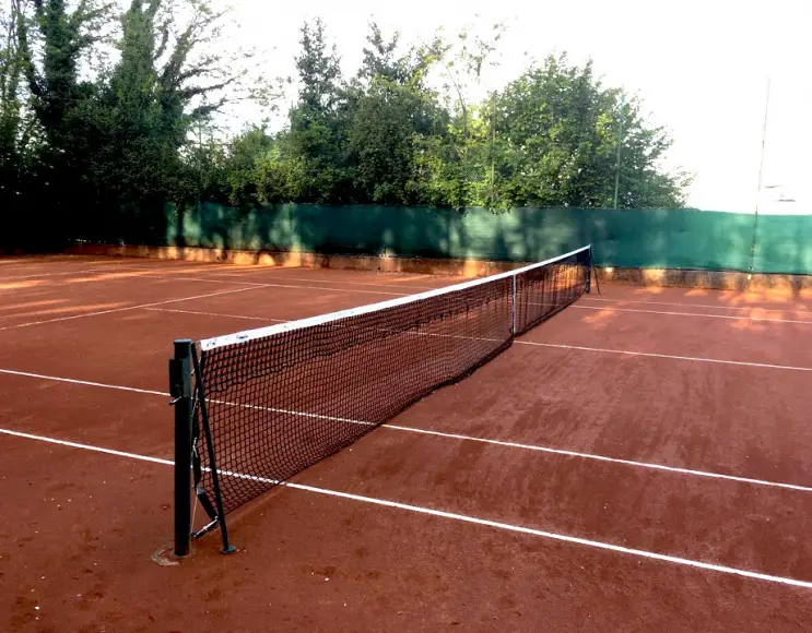 Filet De Tennis 3mm Pour Terre Battue - Longueur 12.70m, Bande Supérieure Non Salissante, Câble Acier 6mm