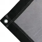 Bâche anti-déchirures couverture de benne en polyéthylène, 200 gr/m² noire. Œillets ronds 17 mm standards - cod.CMPH200N-17T