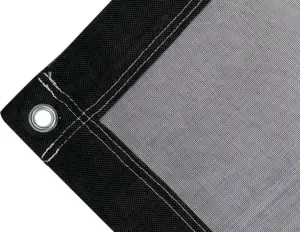Bâche anti-déchirures couverture de benne en polyéthylène, 200 gr/m² noire. Œillets ronds 17 mm standards - cod.CMPH200N-17T