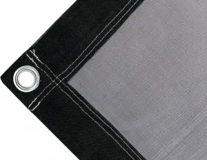 Bâche anti-déchirures couverture de benne en polyéthylène, 200 gr/m² noire. Œillets ronds 40 mm - cod.CMPH200N-40T