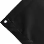 Bâche couverture de benne en PVC haute ténacité 650g/m² imperméable noire. Œillets ronds 17 mm standards - cod.CMPVCN-17T