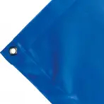 Bâche couverture de benne en PVC haute ténacité 650g/m² imperméable bleue. Œillet 17 mm standard - cod.CMPVCBL-17T