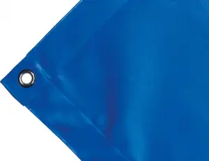 Bâche couverture de benne en PVC haute ténacité 650g/m² imperméable bleue. Œillet 17 mm standard - cod.CMPVCBL-17T