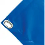 Bâche couverture de benne en PVC haute ténacité 650g/m² imperméable bleue. Œillet 40x20 mm - cod.CMPVCBL-40O