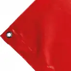 Bâche couverture de benne en PVC haute ténacité 650g/m² imperméable rouge. Œillet 17 mm standard - cod.CMPVCR-17T