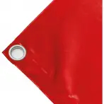 Bâche couverture de benne en PVC haute ténacité 650g/m² imperméable rouge. Œillets 40 mm - cod.CMPVCR-40T