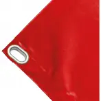 Bâche couverture de benne en PVC haute ténacité 650g/m² imperméable rouge. Œillet 40x20 mm - cod.CMPVCR-40O