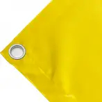 Bâche couverture de benne en PVC haute ténacité 650g/m² imperméable jaune. Œillets 40 mm - cod.CMPVCG-40T