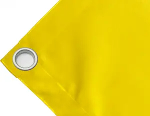 Bâche couverture de benne en PVC haute ténacité 650g/m² imperméable jaune. Œillets 40 mm - cod.CMPVCG-40T