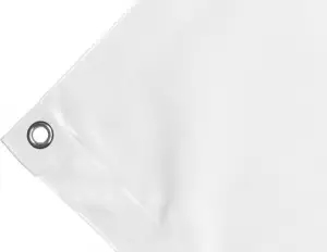 Bâche couverture de benne en PVC haute ténacité 650g/m² imperméable blanche. Œillets ronds 17 mm standards - cod.CMPVCB-17T