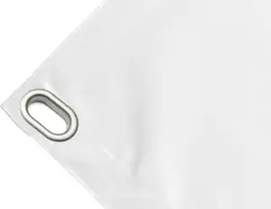 Bâche couverture de benne en PVC haute ténacité 650g/m² imperméable blanche. Œillet 40x20 mm - cod.CMPVCB-40O