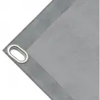 Bâche couverture de benne en PVC haute ténacité, poids 280g/m². Bâche microperforée, non imperméable, grise. Œillets ovales 40x20 mm - cod.CMHSK-40O