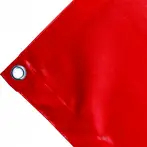 Bâche couverture de benne en PVC haute ténacité 650g/m² imperméable rouge. Œillets ronds 23 mm - cod.CMPVCR-23T