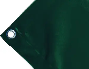 Bâche couverture de benne en PVC haute ténacité 650g/m² imperméable verte. Œillets ronds 23 mm - cod.CMPVCV-23T