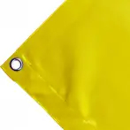 Bâche couverture de benne en PVC haute ténacité 650g/m² imperméable jaune. Œillets ronds 23 mm - cod.CMPVCG-23T