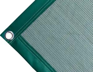 Bâche couverture de benne en polyéthylène, 170 g/m² verte. Œillets ronds 23 mm - cod.CMBV170V-23T