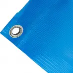 Bâche couverture de benne en PVC haute ténacité 400g/m² imperméable, bleue. Œillets 17 mm standards - cod.CMPVSBL-17T