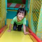 Filet antichute pour playground ou trampolines élastiques jaune - cod.PLAYGI