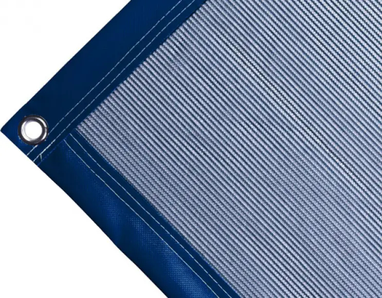 Bâche couverture de benne en polyéthylène, 170 gr/m² blue. Œillets ronds 17 mm standards