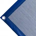 Bâche couverture de benne en polyéthylène, 170 g/m² bleu. Œillets ronds 23 mm - cod.CMBV170B-23T