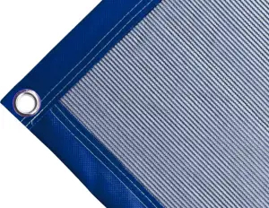 Bâche couverture de benne en polyéthylène, 170 g/m² bleu. Œillets ronds 23 mm - cod.CMBV170B-23T