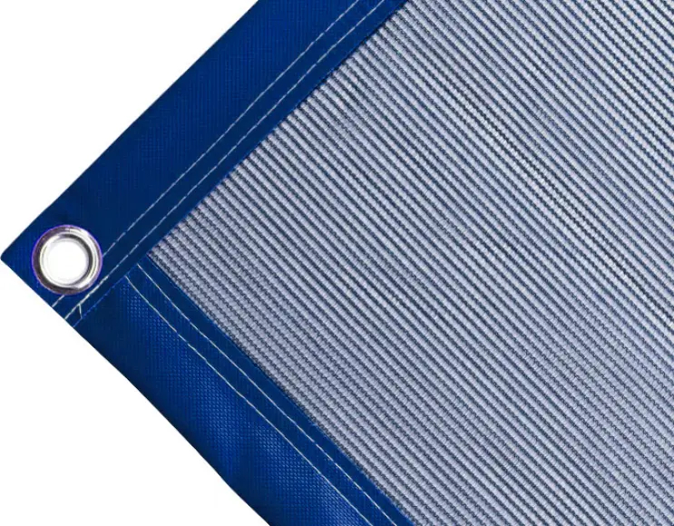 Bâche couverture de benne en polyéthylène, 170 g/m² bleu. Œillets ronds 23 mm
