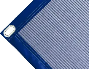 Bâche couverture de benne en polyéthylène, 170 gr/m² bleu. Œillets ovales 40x20 mm - cod.CMBV170B-40O