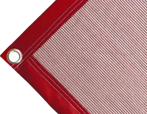 Bâche couverture de benne en polyéthylène, 170 g/m² rouge. Œillets ronds 23 mm - cod.CMBV170R-23T