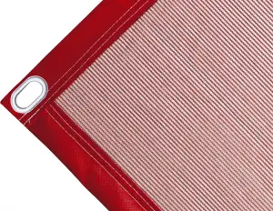 Bâche couverture de benne en polyéthylène, 170 gr/m² rouge. Œillets ovales 40x20 mm - cod.CMBV170R-40O