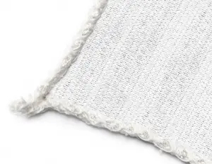 95% tissu de clôture de jardin ombrageant et obscurcissant blanc, bordé de corde - cod.OMB095B