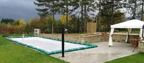 Sacs De Lestage Pour Couverture De Piscine - Lot De 12, PVC épais, Avec Crochet | Anti-vent, Hivernage, Protection Bâche