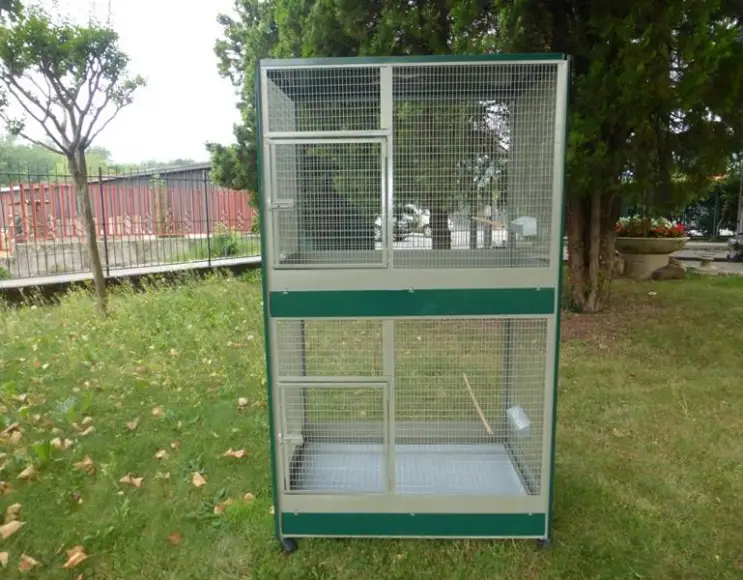 Cage volière d'intérieur pour oiseaux cm 105x75x180 h. diviser horizontalement