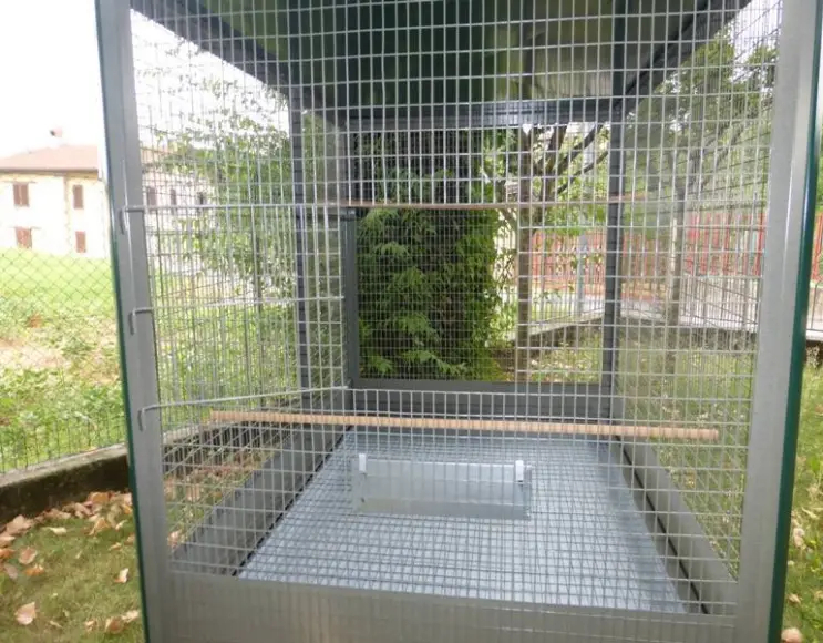 Cage volière d'intérieur pour oiseaux cm 105x75x180 h. diviser horizontalement