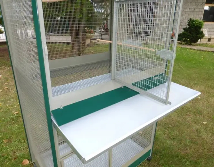 Cage volière d'intérieur pour oiseaux cm 105x75x180 h. diviser horizontalement