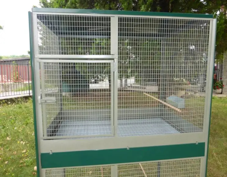 Cage volière d'intérieur pour oiseaux cm 105x75x180 h. diviser horizontalement