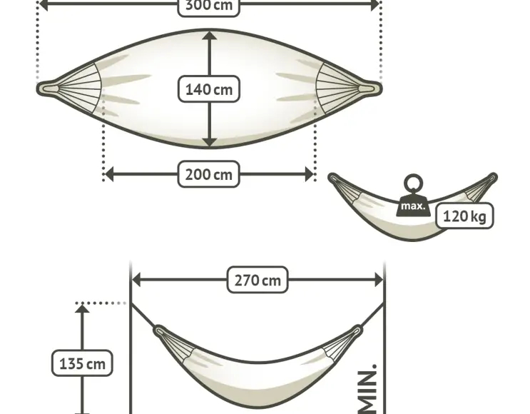 HAMAC AVEC BÂTON MODÈLE LAIT
