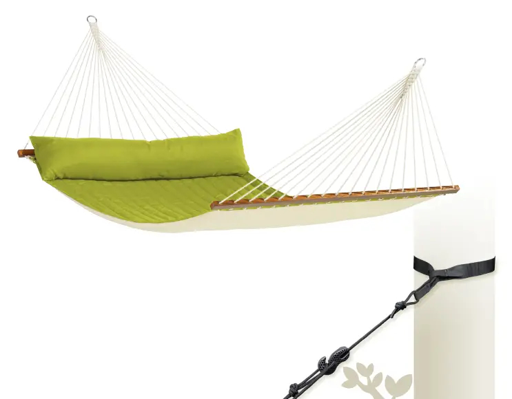 AVOCAT HAMAC AVEC BÂTON, SERVIETTE REMBOURRÉE ET COUSSIN