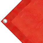 Bâche couverture de benne en PVC haute ténacité poids 280g/m² microperforée, non imperméable, rouge. Œillets 23 mm - cod.CMHSKR-23T