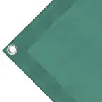 Bâche couverture de benne en PVC haute ténacité, poids 280g/m². Bâche microperforée, non imperméable, vert. Œillets ronde 23 mm - cod.CMHSKV-23T