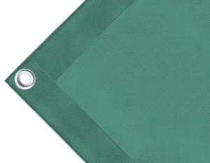 Bâche couverture de benne en PVC haute ténacité, poids 280g/m². Bâche microperforée, non imperméable, vert. Œillets ronde 23 mm - cod.CMHSKV-23T